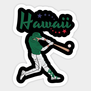 Hawaii USA Baseball Sticker